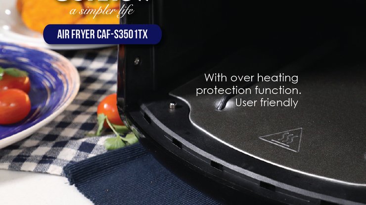Cornell air fryer — perlindungan overheating