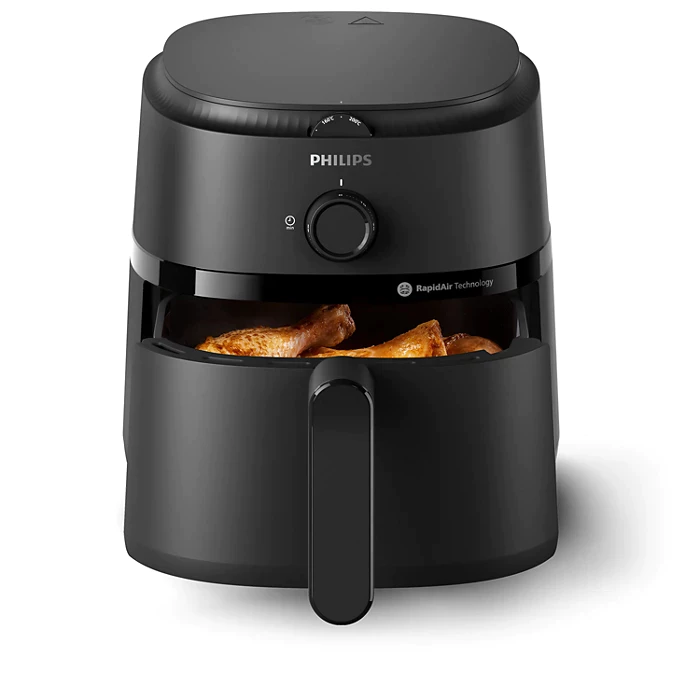 Air fryer dengan ayam goreng