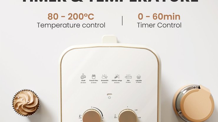 Russell Taylors Adjustable Timer & Temperature — 80-200°C