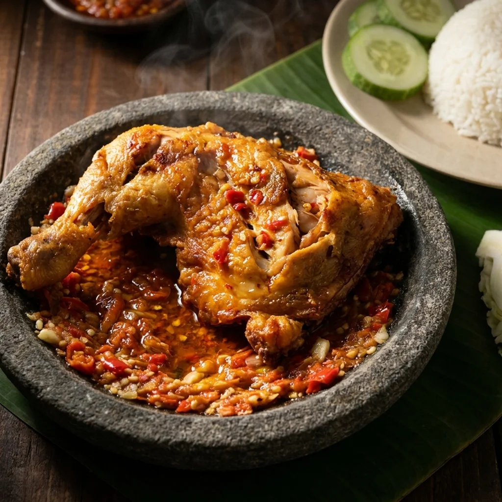 Ayam Gepuk Sambal Bawang Cili Padi