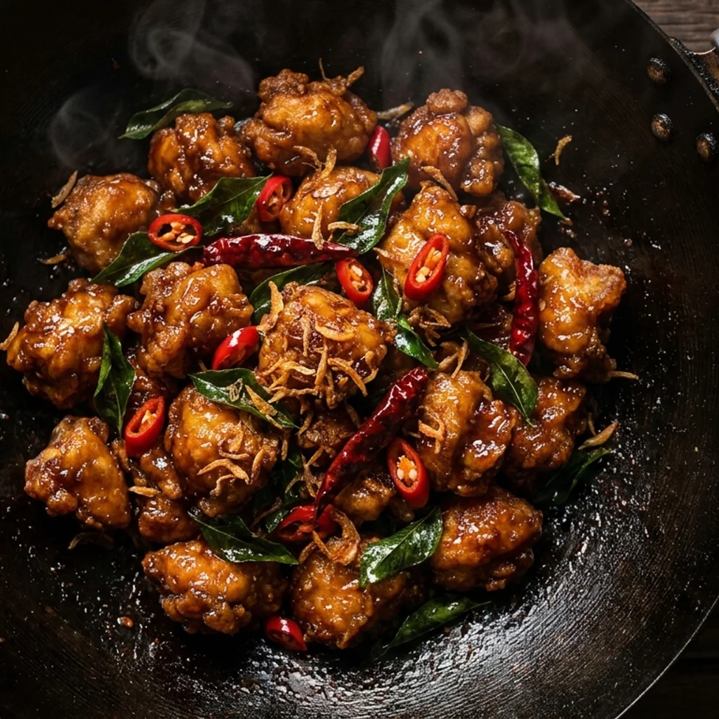 Ayam Kam Heong Daun Kari Pekat Kering
