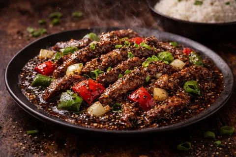 Daging Masak Black Pepper siap dihidangkan