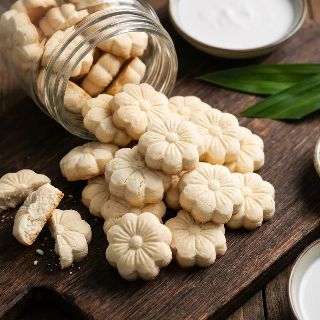 Kuih Bangkit Sagu Rangup Cair Di Mulut