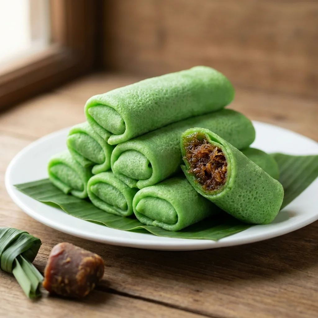Kuih Ketayap Inti Kelapa Gula Melaka