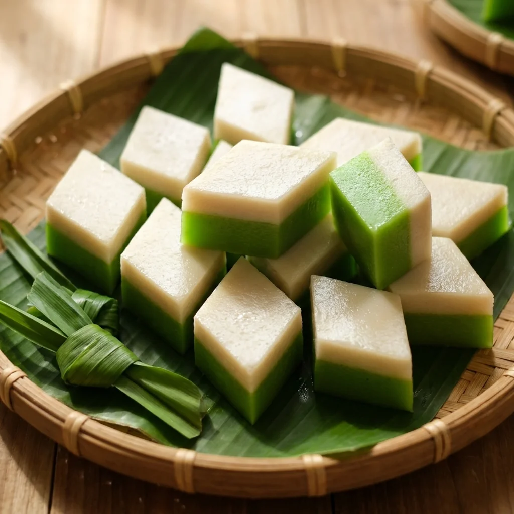 Kuih Talam Pandan Santan Dua Lapis