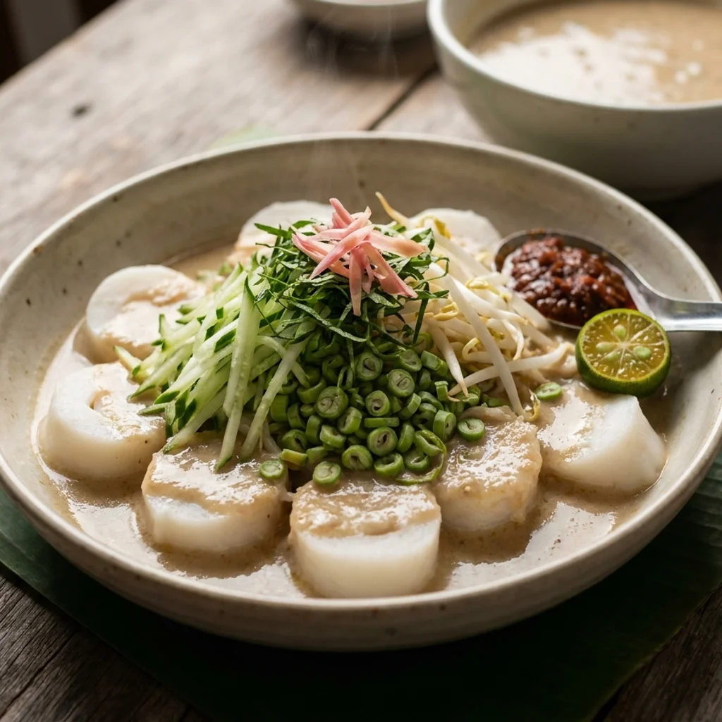 Laksam Kelantan Kuah Putih Ikan Kembung