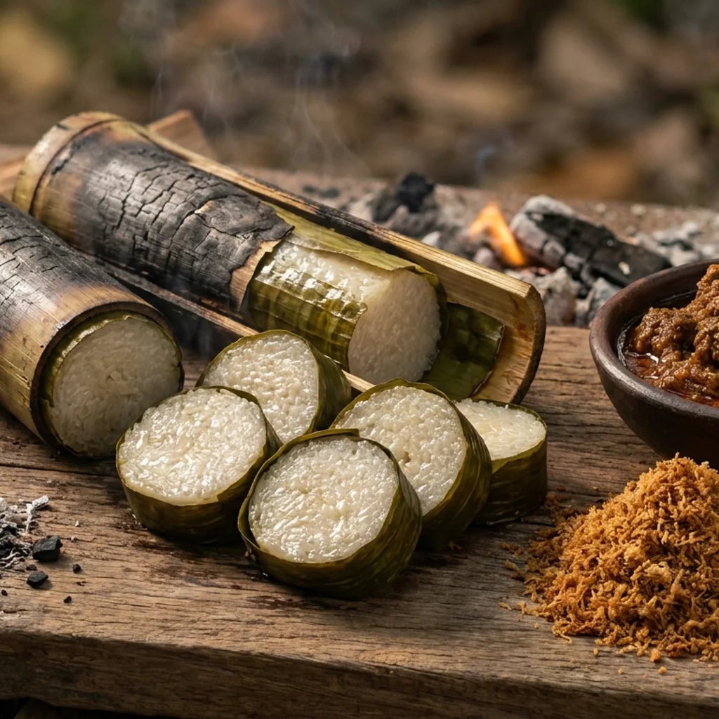 Lemang Buluh Bakar Tradisional & Versi Rumah