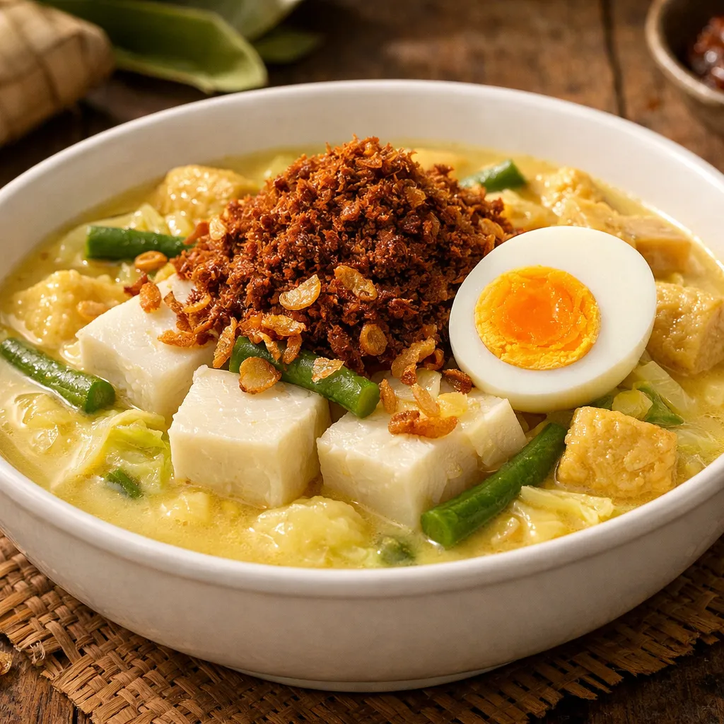 Lontong Kuah Lodeh Tradisional
