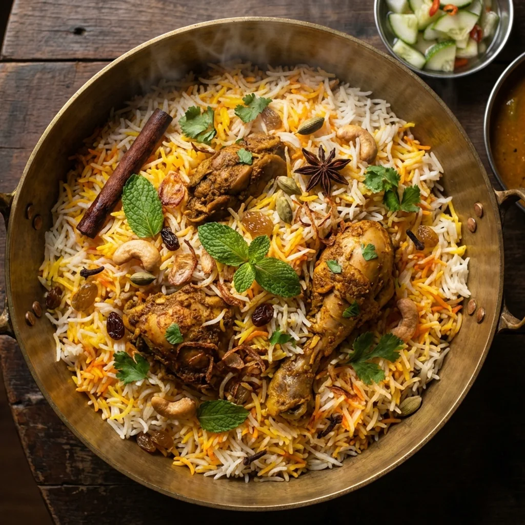 Nasi Briyani Ayam Satu Periuk Gaya Malaysia