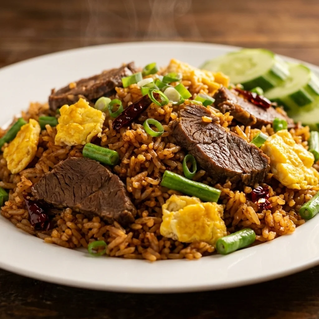 Nasi Goreng Daging Sambal Cili Kering Berasap