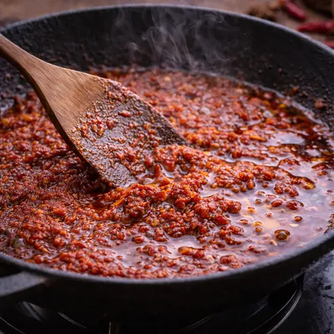 Sambal tumis yang sudah pecah minyak