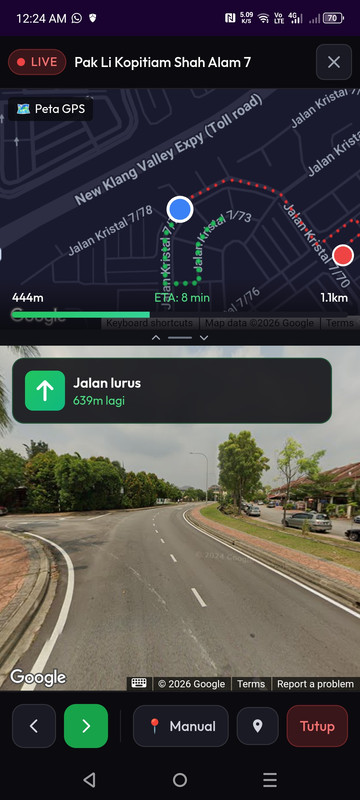 Navigasi GPS ke restoran - paparan 2 daripada 5