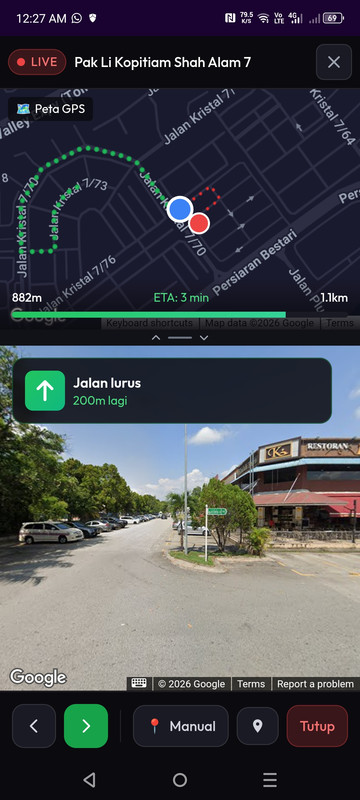 Navigasi GPS ke restoran - paparan 3 daripada 5