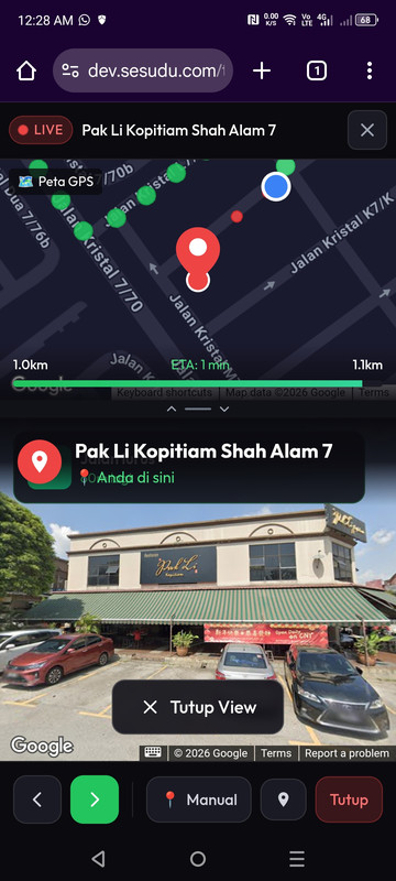 Navigasi GPS ke restoran - paparan 5 daripada 5